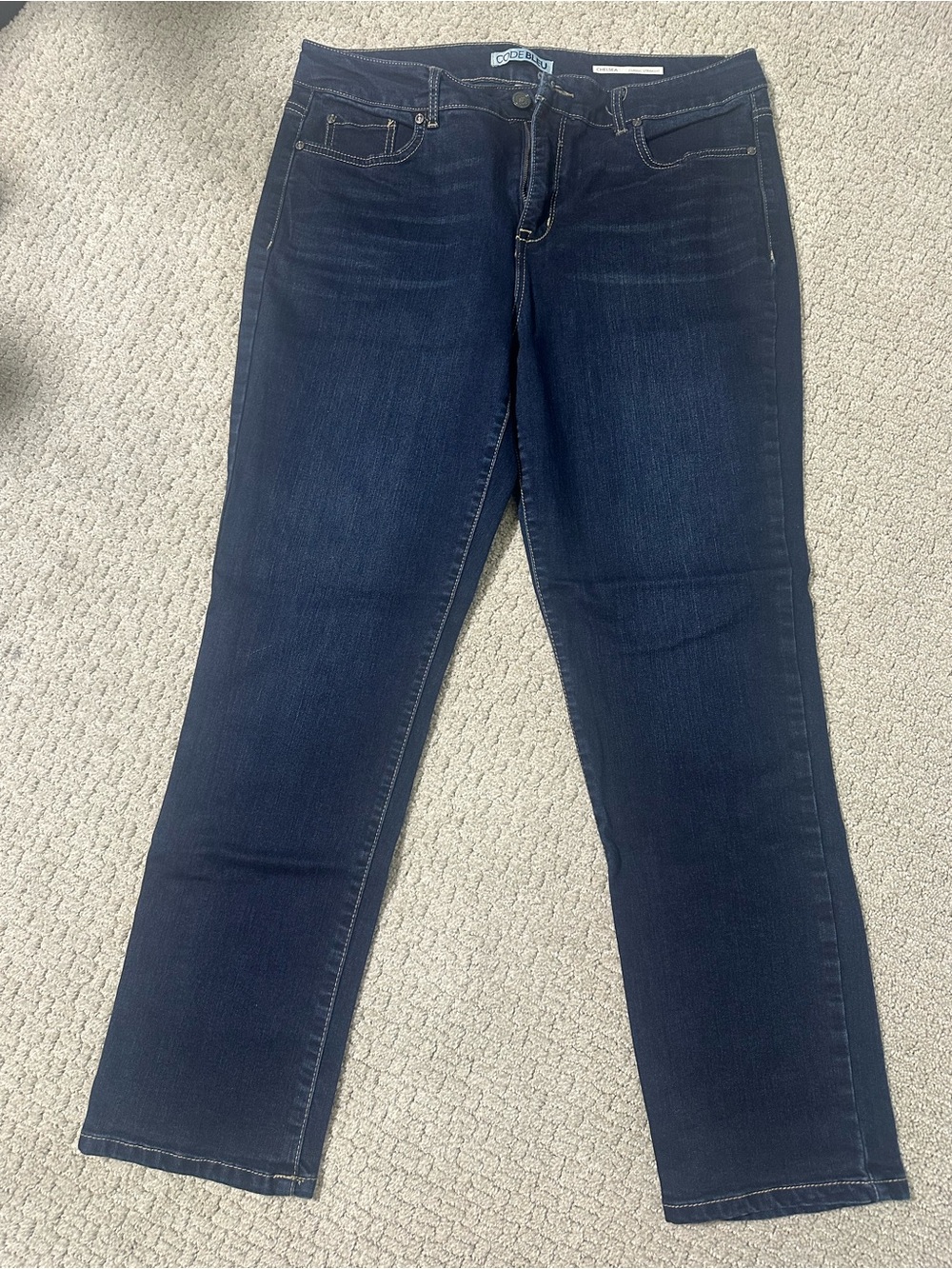 Code Bleu Chelsea Classic Straight Jeans 14 Short Dark Wash